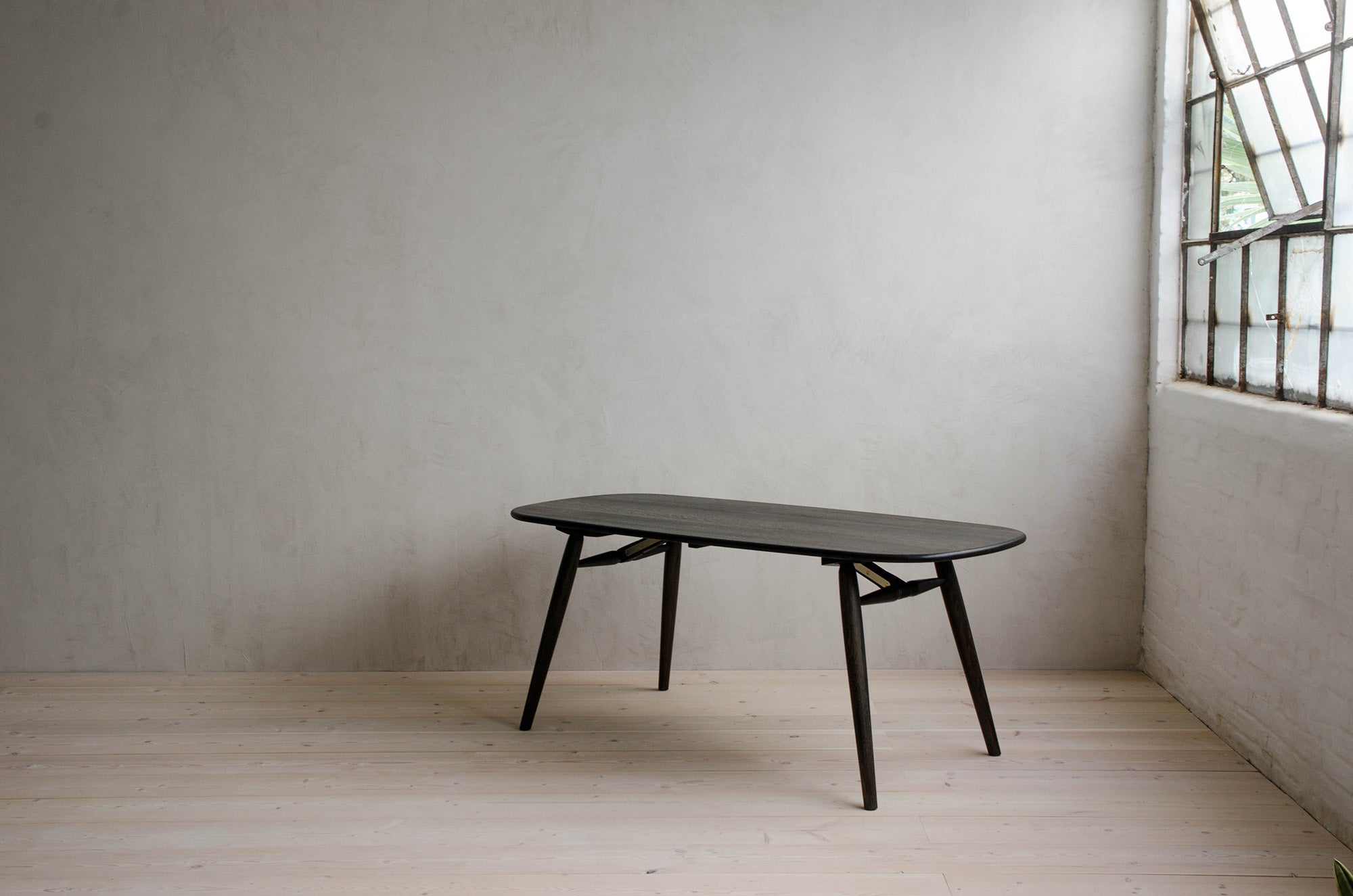 Small Oxidized Oak Nomad Rectangular Dining Table
