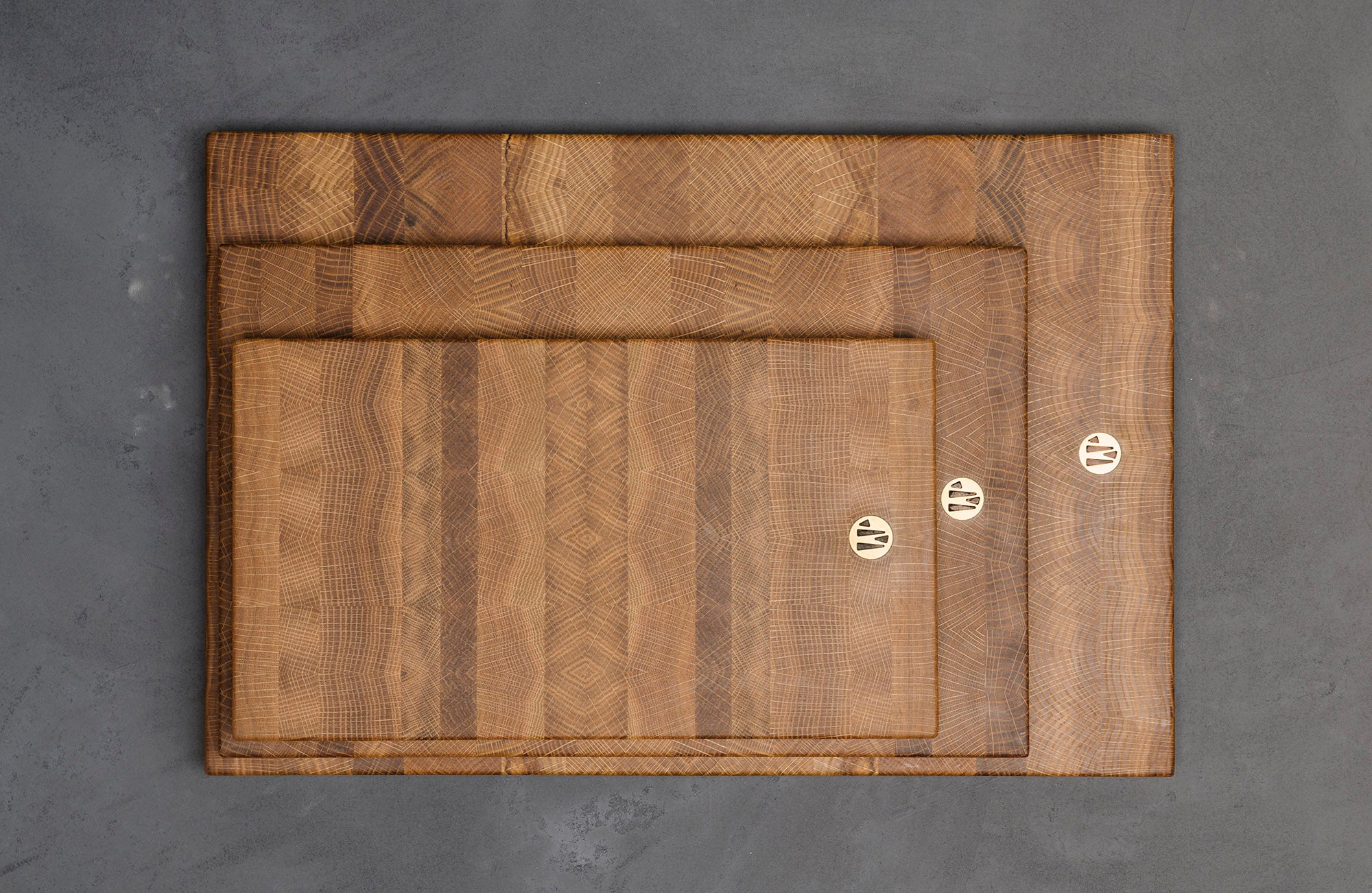 Three Wesley Butcher Blocks in White Oak