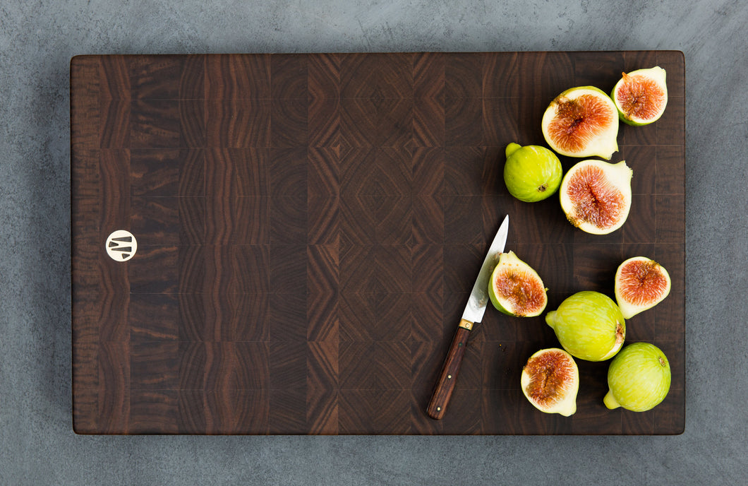 Wesley Butcher Block Black Walnut With Figs On Top