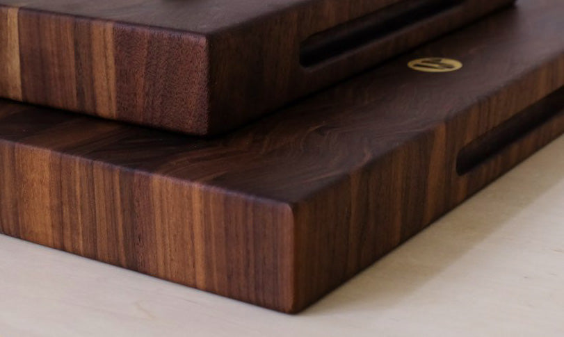 Close up of Wesley Butcher Block in Black Walnut