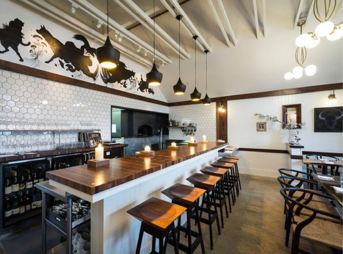 Molina Restaurant Interior With Custom Bar