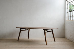Natural Walnut Nomad Rectangular Dining Table With Brass Features