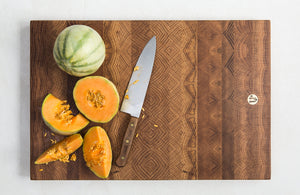 Wesley Butcher Block in White Oak With Melons on Top